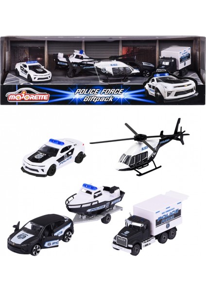 Polis Araçları Lisanslı 5 Parça Hediye Koleksiyon Seti 7.7 cm Die-Cast (Metal)