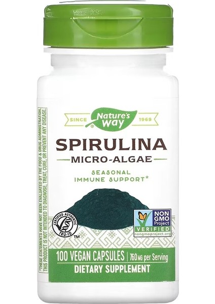 Spirulina Micro-Algae 380 mg 100 Vegan Capsules