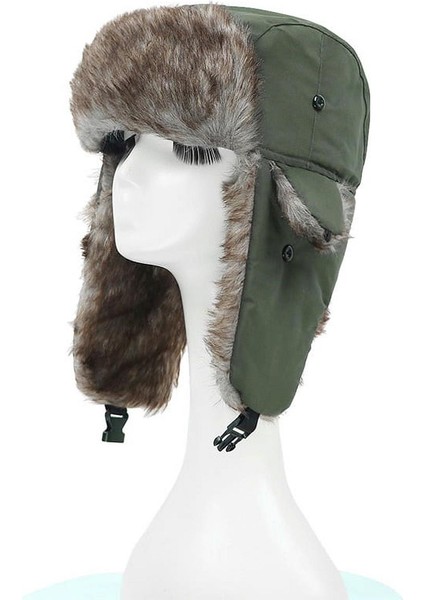 Unisex Çocuk Sıcak Kürklü Bere Kışlık Kulaklı Kayak Şapkası 52CM fiyatları