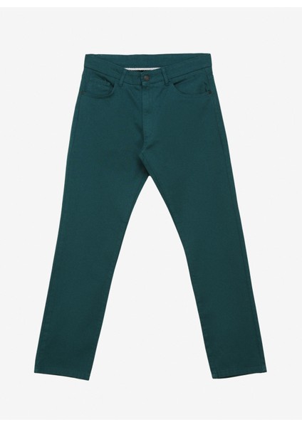 Normal Bel Boru Paça Comfort Fit Petrol Erkek Pantolon 4A0124100062