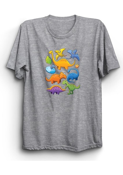 Renkli Dinozorlar, Colorful Dinosaurs, Rəngarəng Dinozavrlar Tişört