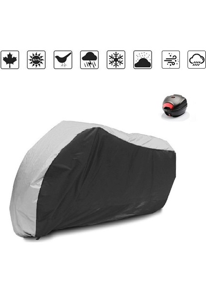 Keeway Super Light 150 (Gri-Siyah) Motosiklet Brandası Arka Çanta Uyumlu