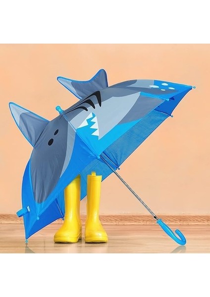 Köpek Balık Karakterli Figürlü Şemsiye Küçük Boy indirimleri
