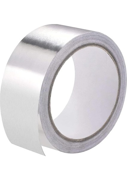 5 Metre Alümınyum Folyo Bant Extra Güçlü Metal Folyo Yapıştırıcı Metalik Gri Yanmayan Izole Bantı
