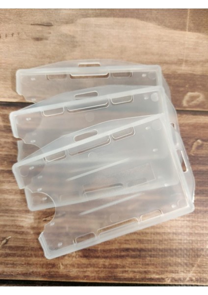 3lü Yatay Dikey Çift Taraflı Şeffaf Kart Koruyucu