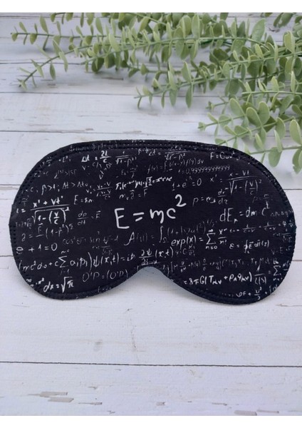 E=mc2 Fizik Formül Uyku Bandı Göz Bandı Baskılı Pamuk Seyahat Uyku Bandı