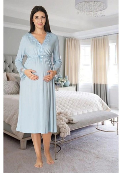 Lohusa Gecelik Mavi - 8093