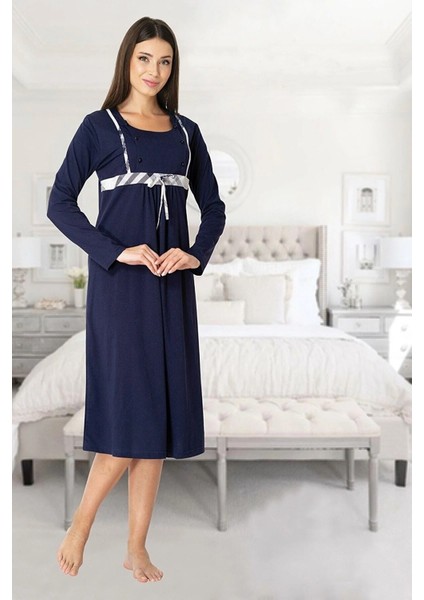 Lohusa Gecelik Lacivert - 8083