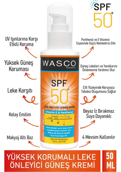 Güneş Kremi Koyu Leke Karşıtı Spf 50+ Faktörlü Çok Yüksek Korumalı Güneş Kremi