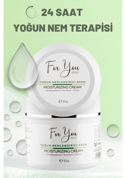 Yoğun Nemlendirici Su Bazlı Bakım Kremi (Aloe Vera & Hyaluronic Acid Moisturizing Cream 50ML)