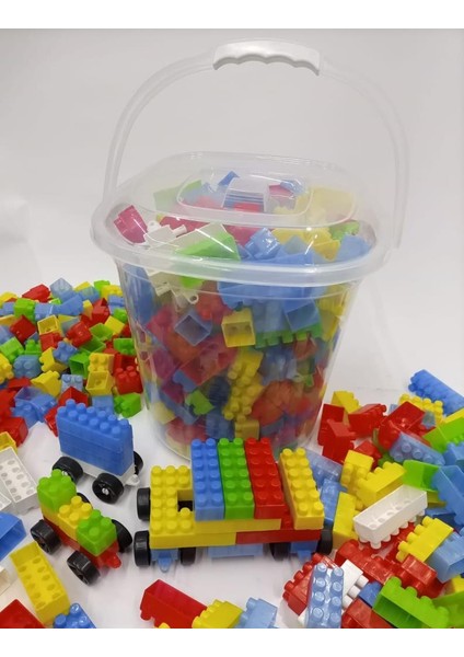 Şeffaf Kova Içersinde 300 Parça Parçalı Setler 1.kalite Sağlıklı Plastik Zeka Geliştirici Yapı Blokları fiyatları