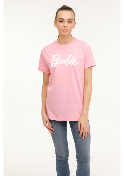 Wl Barbıe 11GFL745 4fx Pembe Kadın Kısa Kol T-Shirt