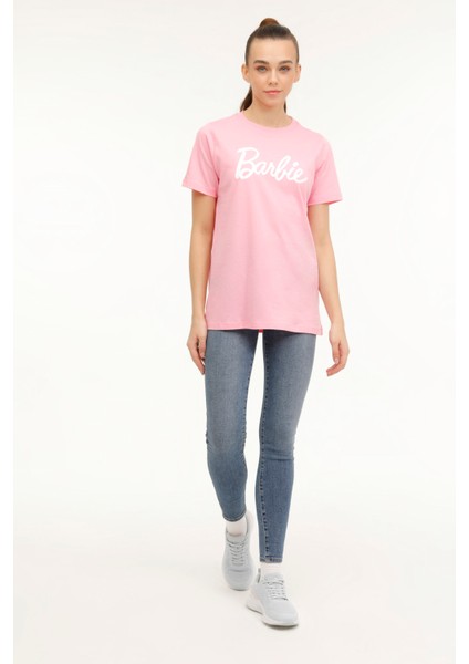 Wl Barbıe 11GFL745 4fx Pembe Kadın Kısa Kol T-Shirt