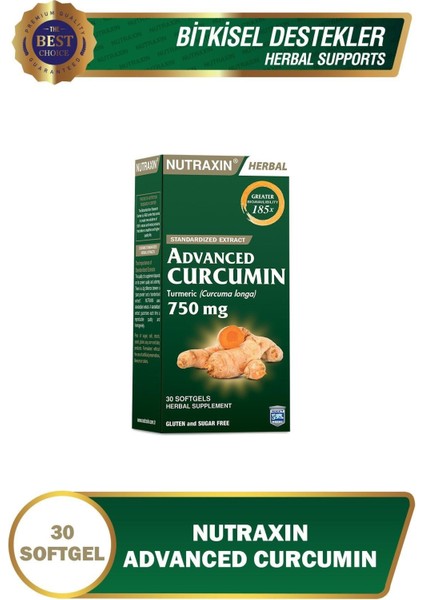 Advanced Curcumin 750 mg 30 Softgel
