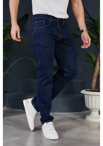 Yüksek Bel Regular Fit Battal Boy Erkek Kot Pantolon Yeni Sezon