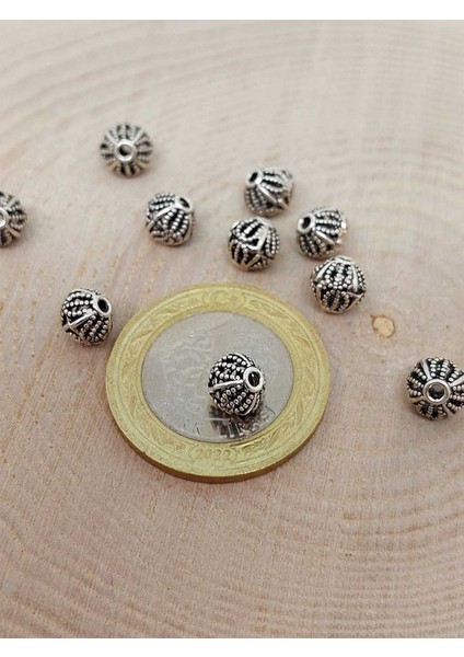 925 Ayar Gümüş Boncuk Ara Malzeme 6.5mm/2 Adet (45618)