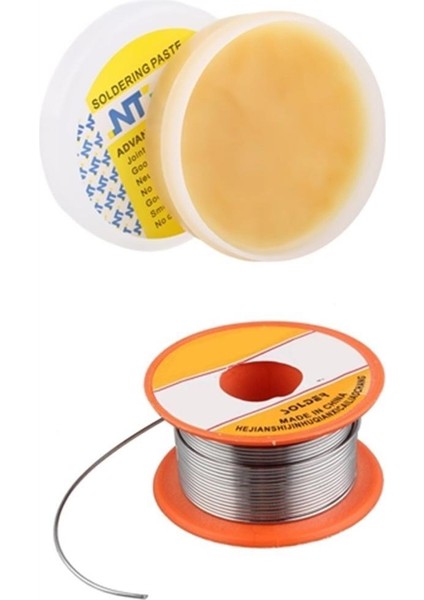 Makaralı Lehim ve Pasta Seti 1mm 25GR Pastalı 40/60 Kalite Flux Leyim Teli Kolay Eriyen Tam Iletken fiyatları