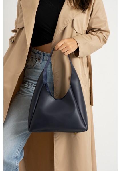 Nbibags Siyah Çıtçıt Kapatmalı Deri Fermuarlı Makyaj Çantalı El ve Omuz Çantası