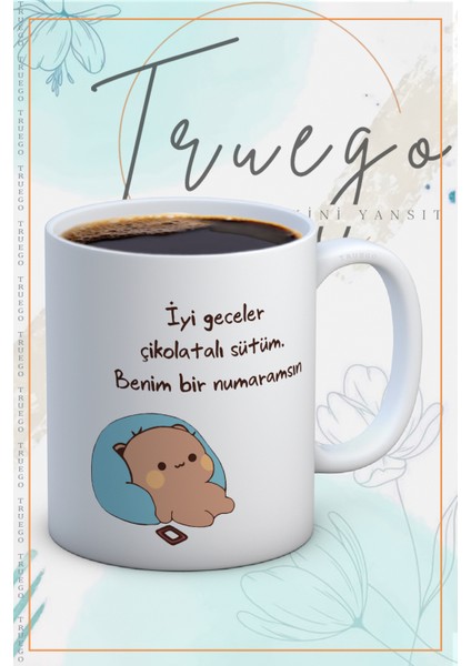 Baskılı Kupa Bardak Seramik Mug - Benim Bir Numaramsın