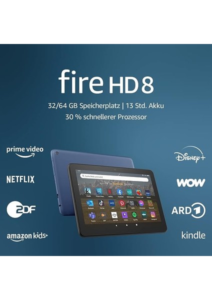 Fire Hd 8 Tablet, 8 Inç Hd Ekran, 64 GB (Reklamlı)