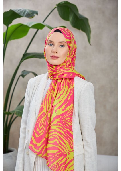 Ethnic Galaxy Soft Şal Pembe Turuncu 3042-12