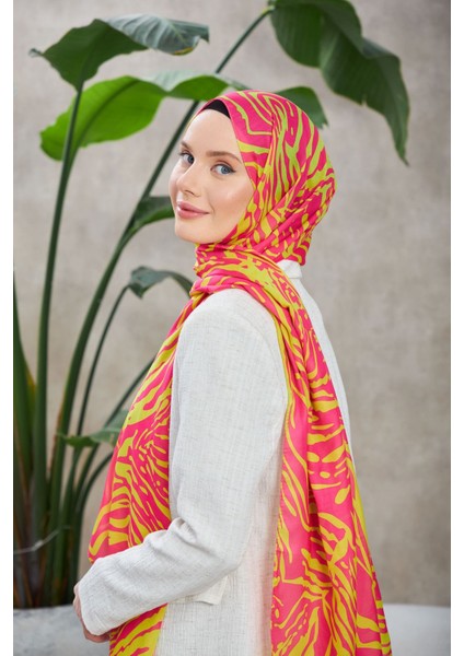 Ethnic Galaxy Soft Şal Pembe Turuncu 3042-12