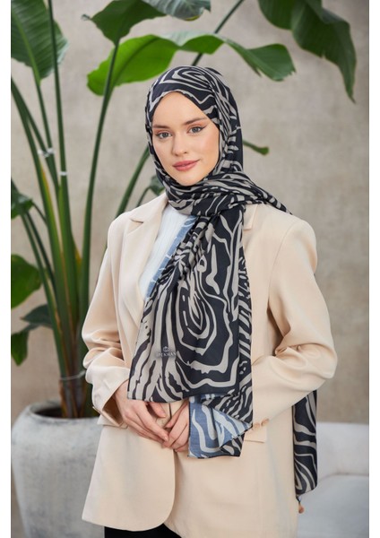 Ethnic Galaxy Soft Şal Siyah Vizon 3042-15