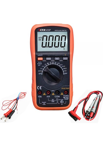 Powermaster VC97 Dijital Multimetre Sıcaklık Ölçümü Ac Dc Voltaj Akım Ölçüm Cihazı Aleti