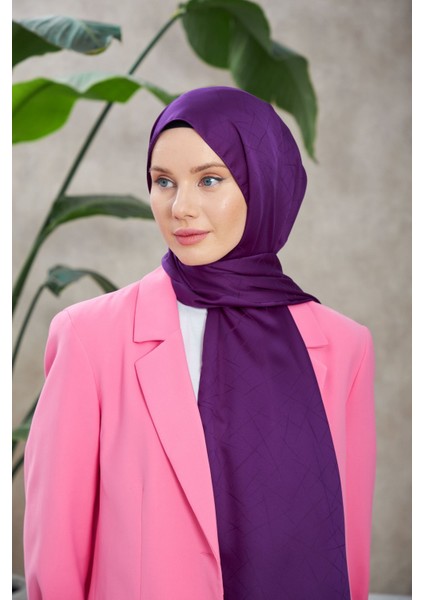 Line Leola Desen Ipeksi Jakar Şal Mürdüm 9009-16 fiyatları