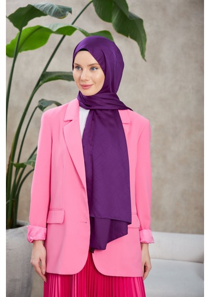 Line Leola Desen Ipeksi Jakar Şal Mürdüm 9009-16 fırsatları