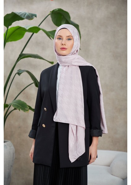 Neo Kazayağı Desen İpeksi Jakar Şal Gümüş 9010-02