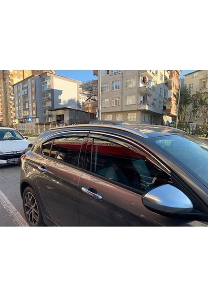 Fiat Egea Cross 2018-2023 Krom Cam Rüzgarlığı Mugen Kromlu 4'lü Set Niken Marka