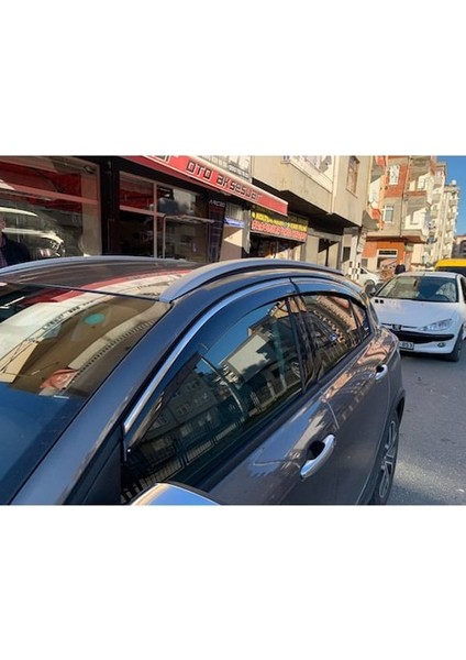 Fiat Egea Cross 2018-2023 Krom Cam Rüzgarlığı Mugen Kromlu 4'lü Set Niken Marka