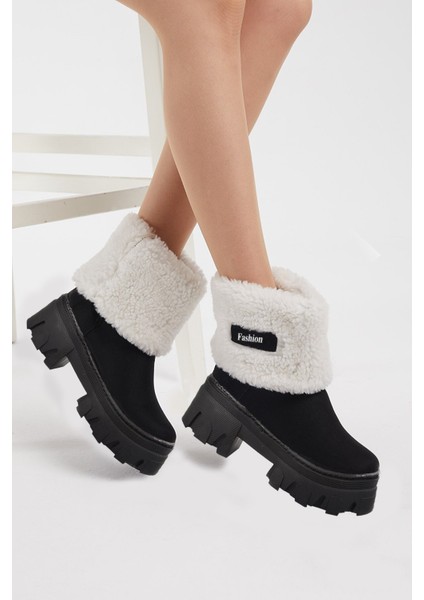 Kız Çocuk Süet Yünlü Rahat Kalıp Bot modelleri