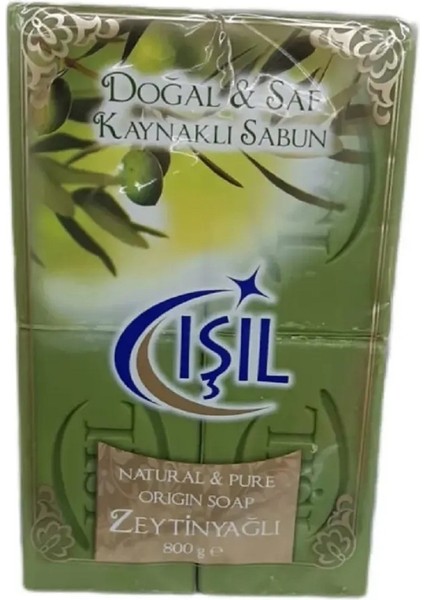 Doğal Saf Kaynaklı Katı Sabun Zeytinyağlı 4 x 200 G