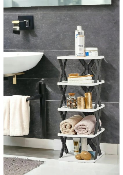 Elitehome Çok Amaçlı Katlı Raf Düzenleyici Demonte Ayakkabı Terlik Banyo Düzenleyici Organizer