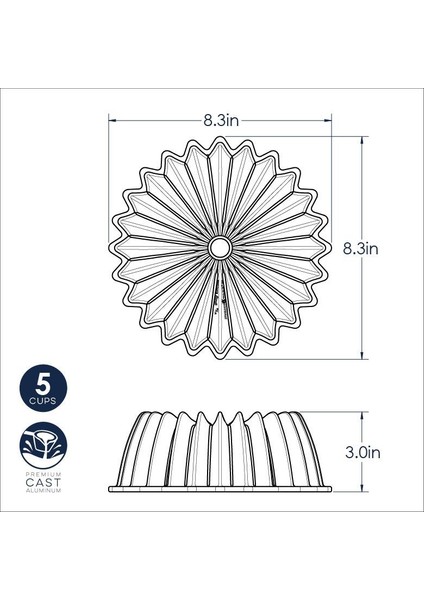 Nordicware Brillance Bundt Kek Kalıbı - 5 Cup