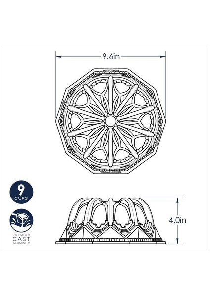 Nordicware Kubbeli Katedral Bundt Kek Kalıbı