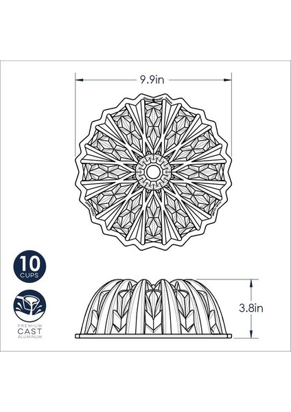 Nordic Ware Nordicware Kesme Kristal Bundt Kek Kalıbı