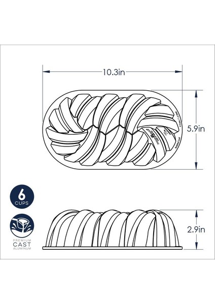 Nordicware 75. Yıl Özel Örgü Kek Kalıbı