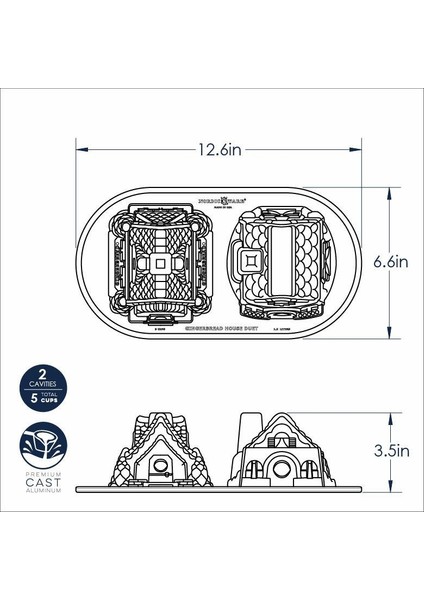 Nordicware 2´li Ev Kek Kalıbı