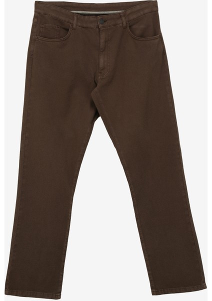 Normal Bel Boru Paça Comfort Fit Kahve Erkek Pantolon 4A0124100061
