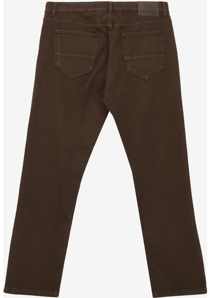 Normal Bel Boru Paça Comfort Fit Kahve Erkek Pantolon 4A0124100061