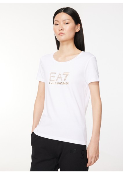 Bisiklet Yaka Düz Beyaz Kadın T-Shirt 8NTT67 fiyatları