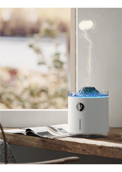350ML Şarjlı Volkanik Işıklı Ultrasonik Hava Nemlendirici Buhar Makinesi ve Aroma Difüzörü Aromaterapi fırsatları
