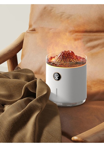 350ML Şarjlı Volkanik Işıklı Ultrasonik Hava Nemlendirici Buhar Makinesi ve Aroma Difüzörü Aromaterapi indirimleri