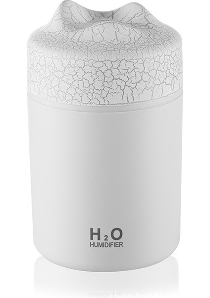 H2O Humidifier 300 ml Ultrasonik Hava Nemlendirici Volkanik Buhar Makinesi ve Aroma Difüzörü