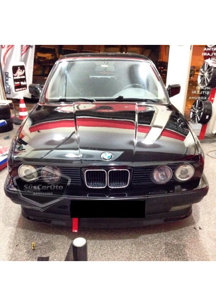 Bmw 5 Serisi E34 1987-1996 Uyumlu Üniversal Laguna Lip Esnek Ön Lip 2 Parça Tampon Altı Dil Karlık Ön Ek