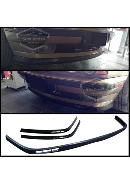 Bmw 5 Serisi E34 1987-1996 Uyumlu Üniversal Laguna Lip Esnek Ön Lip 2 Parça Tampon Altı Dil Karlık Ön Ek