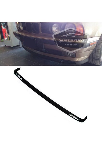 Bmw 5 Serisi E34 1987-1996 Uyumlu Üniversal Laguna Lip Esnek Ön Lip 2 Parça Tampon Altı Dil Karlık Ön Ek